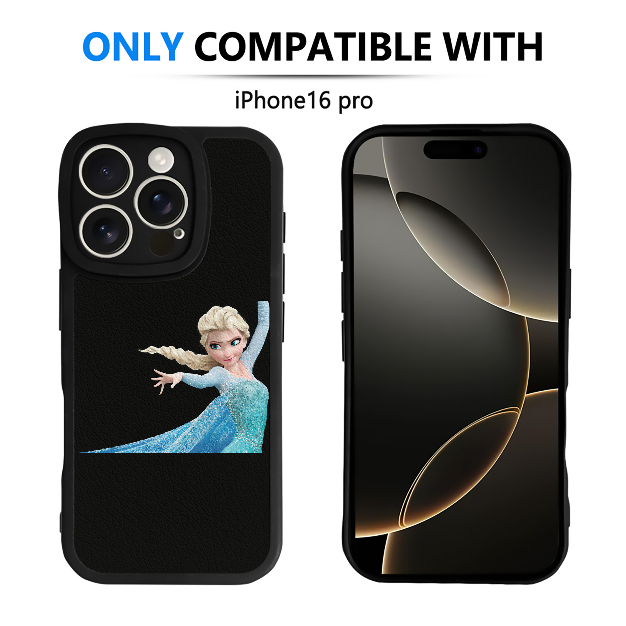 （画像用） アナと雪の女王 アンナ エルサ Frozen Anna Elsa 【iPhone 16シリーズ対応】シリコンスマホケース（レザー調） 材質：シリコン